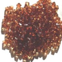 200 6mm Acrylic Faceted Bicone Smoked Topaz